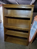 (WILDWOOD PICK UP) -Pair of Nice Lighted. SOLID wood Curio shelves, bookcases, made in Belgium