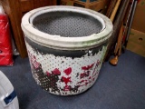 NEED AN INTERESTING PLANTER IDEA? USE THIS METAL WASHING MACHINE BASIN! PERFORATED FOR GREAT