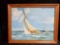 ORIGINAL ART, FRAMED, SAILBOAT OIL ON BOARD SIGNED W WINTERBURN