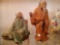 Pair of Shiwan Pottery? Mudman Wise Teacher Figurines