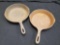 (2) Vintage Cast Iron skillets, 6 and 7E