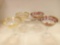 (4) Ebeling and Reuss? German Cut To Clear (2) Ruby (2) Gold Champagne Glasses