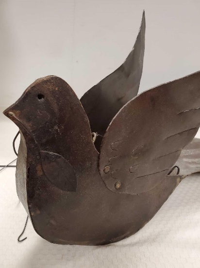 Cool metal hanging dove bird with hooked pieces