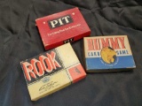vintage boxed Card Games trio includes PIT, ROOK, RUMMY