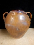 Pottery Double Handled Jug, Very Old