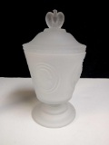 Fenton 1976 Bicentennial Commemorative Frosted Glass Compote