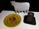 METAL KITCHEN GROUPING INCLUDING WILTON ARMATEL CAL MEAT CUTTING BOARD