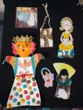 Mixed Media ANGEL grouping including Clothtique style, stained glass, ceramics