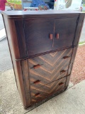 Antique Deco dresser with amazing Butterscotch Bakelite handles