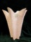 Vintage Shawnee Pottery Cameo Ware Splatter Vase White on Pink