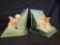 pair of Vintage ART DECO bookends, Lilly Books, ceramic