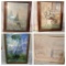 4 Pc Group of Framed Pictures, Some Behind Glass