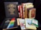 Book grouping including Dale Carnegie Audio set and book, cooking, photography