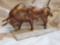 Take THIS Bull! marble base, cast metal BULL STATUE