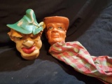 Antique puppet heads