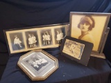 Antique photograph Including art Deco risque, frames