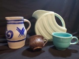 Vintage and art Deco pottery vessel grouping
