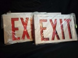 Exit signs With red backing