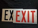 Exit signs _ some with backing