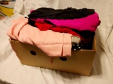 BOX LOT OF LADIES APPAREL, ALL SIZES, DRESSES, CASUAL