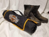 HARLEY-DAVIDSON BOOTS AND TRAVEL PICNIC AND BLANKET TARP COVER