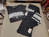 PAIR OF OAKLAND RAIDERS TAGGED NFL SHIRTS LARGE