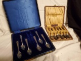2- Antique Boxed demitasse/ sugar spoon setss