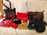 GROUPING OF VINTAGE PURSES INCLUDING GENUINE BUFFALO AND LEATHER COACH SATCHEL