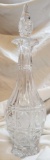 Crystal Decanter Bohemian Styled Steeple Stopper Cut Crystal