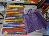 GROUPING OF WOVEN, INCLUDING NEW CHINDI HANDWOVEN RUG