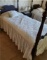 (2) Vintage twin Eyelet bedspreads And toss pillows, Cream/ivory