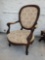 Lovely VICTORIAN PARLOR CHAIR upholstered arms