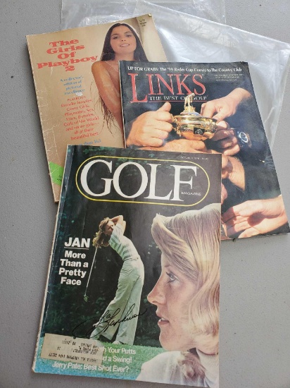 LOOK HERE! *SIGNED Jan Stevenson GOLF mag, Vintage PLAYBOY, and Links