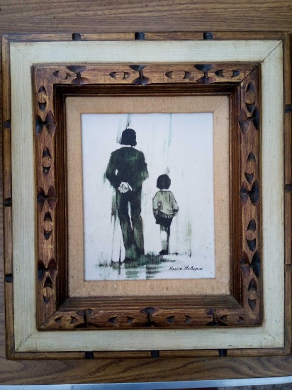 BEAUTIFUL FRAMED VINTAGE ART PAINTING, SIGNED KEVIN MCALPIN