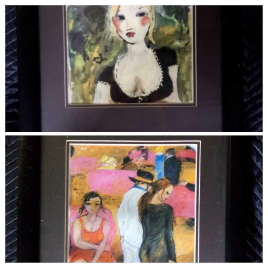 PAIR OF BRUNO PAOLI PRINTS, FRAMED BEHIND GLASS