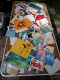 HUGE PILE OF TREASURES! MULTIMEDIA VINTAGE AND ANTIQUE PAPER, POSTCARDS, PHOTOS, MAPS AND PROGRAMS