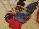Lot of bags and carryons including Laptop bag, Ricardo Beverly Hills and more