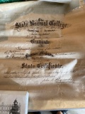 Cool lot of 1900s to 1950s diplomas and certificates including military