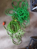 (2) long green extension cords