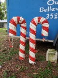 (2) CANDY CANE light up, OUTDOOR yard Christmas Decor