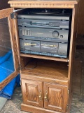 Stereo Cabinet with contents