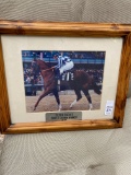 Framed color photo of Secretariat Triple Crown Winner