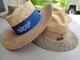 (2) AHEAD Straw Hats - MALLORY HILL and HACIENDA HILLS