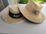 (2) AHEAD straw Hats M/L - the VILLAGES, and MALLORY HILL