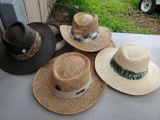 (6) STRAW HATS including London Fog, one size fits all