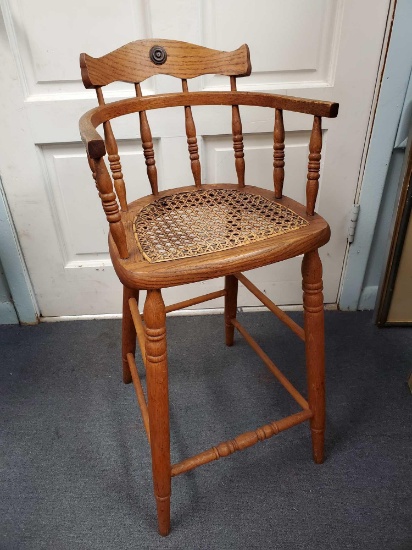 Antique caned seat Baby High Chair