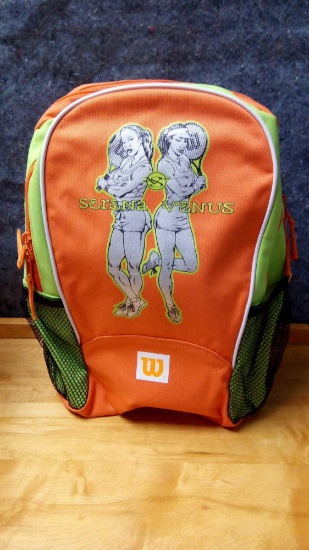 VENUS VS SERENA WILSON CHILDREN'S BACKPACK, LIME AND ORANGE