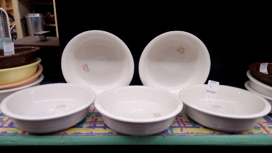 (7) Fiesta Dinnerware White 7" Bowls