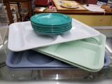 (5) TEXAS WARE and PROLON WARE cafeteria trays