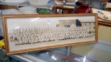 VERY OLD 1942? NAVEL TRAINING PANORAMIC PHOTO FRAMED BEHIND GLASS